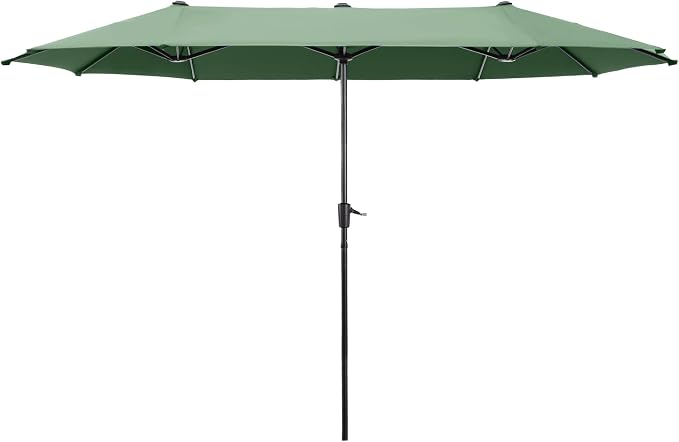 13 ft Large Double-Sided Patio Umbrella, Outdoor Umbrella, Mint | HERA'S PALACE by HERASPALACE