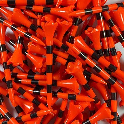 2-3/4" Pride Performance Golf Tee Striped, Citrus Orange by PrideGolfTee