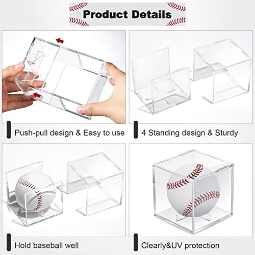 18 Pcs Baseball Display Case, 3.15 Inches - Image 4