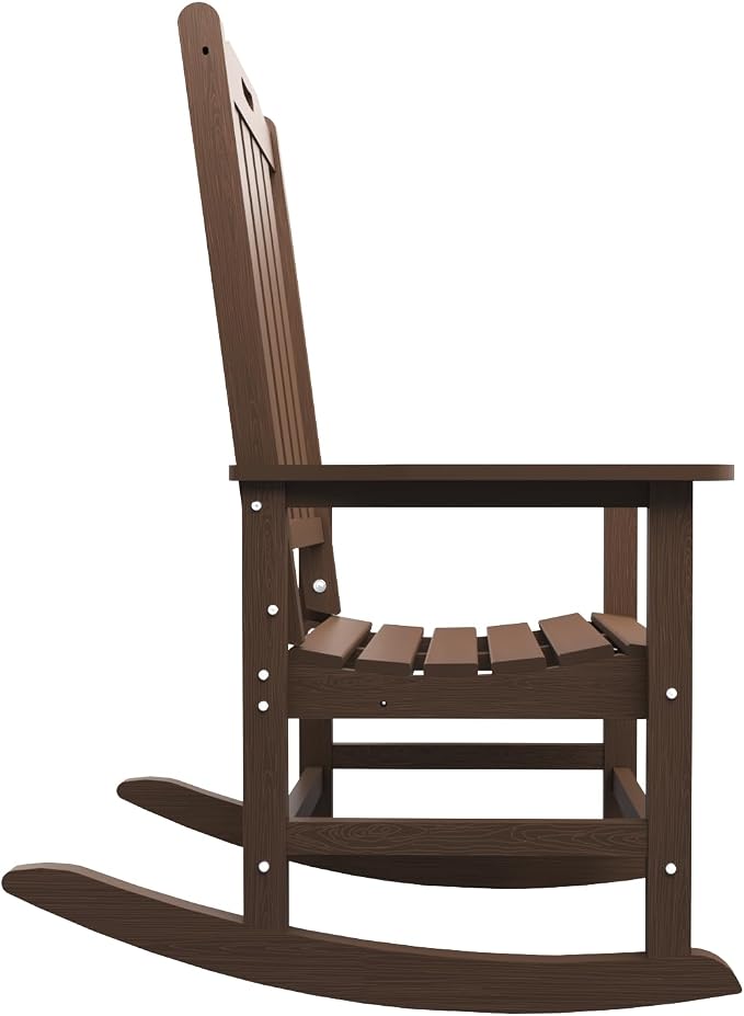 THOEOE Outdoor Rocking Chairs Set of 8, Oversized Patio Rocking Chair | HDPE - Image 9
