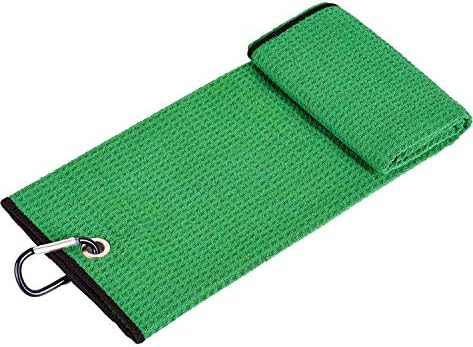 Golf Towel & Groove Cleaner Brush Kit, Tri-Fold Microfiber Waffle - Image 3