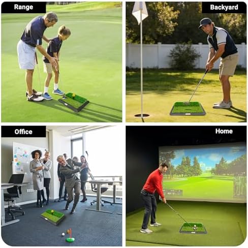 Dual-Turf Golf Practice Mat for Backyard Office & Travel Swing Training - Image 6