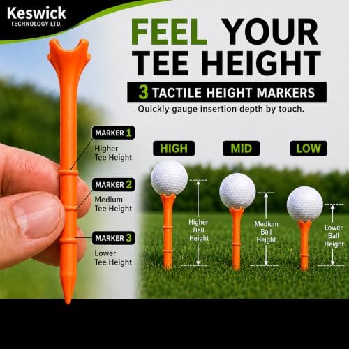 100/150 Pack Professional Plastic Golf Tees 3-1/4", Premium Durable Golf Tee - Image 6