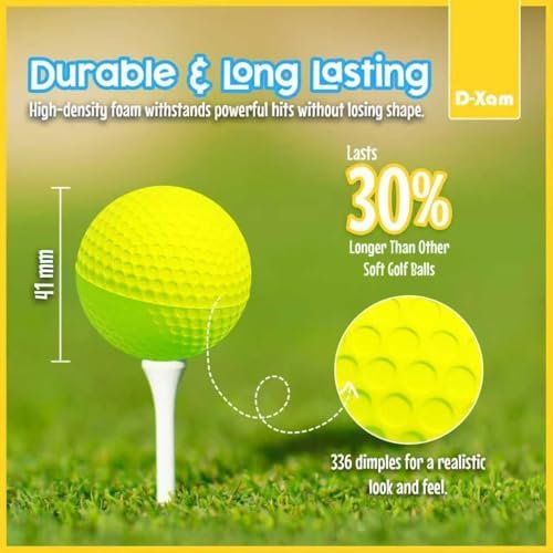 Foam Golf Balls Bulk 40, 24 or 15 Pack Practice Golf Ball Multicolor 41mm - Image 2