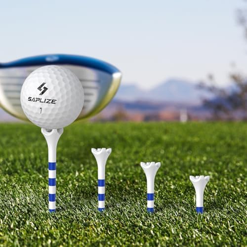 SAPLIZE Upgraded 4-Prong Plastic Golf Tees, 120 Pack Mixed Set or 100 Pack - Image 6