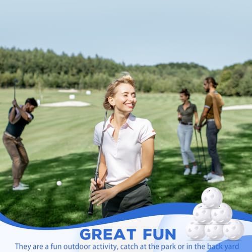 Junkin 50 Pack Practice Golf Balls Limited Flight Plastic Impact Golf Balls - Image 5