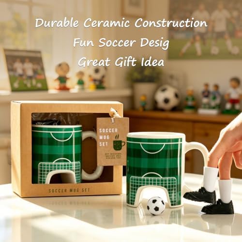 Soccer Mug Set, 10oz Ceramic Cup - Image 3