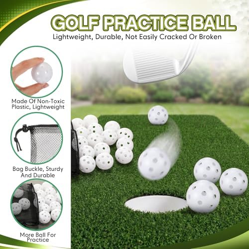 300 Pcs Plastic Practice Golf Ball 42mm PU Foam Balls - Image 3
