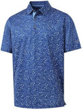 M MAELREG Mens Golf Shirt Short Sleeve Dry Fit Print Moisture Wicking by MAELREG