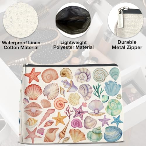 Colorful Ocean Seashell Starfish Makeup Bag Gifts - Image 3