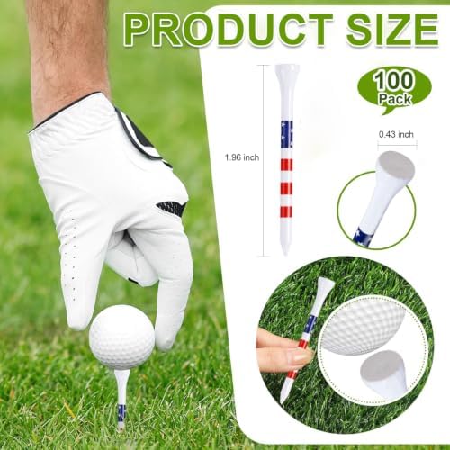 Golf Tees 3-1/4" Durable Bamboo Tees 100 Pack, Friendly Biodegradable Material - Image 3