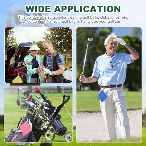 3Pcs Golf Ball Towel 5.5"x5.5" - Image 6