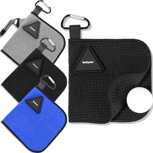 Batiyeer 3 Pack Small Golf Towels by Batiyeer