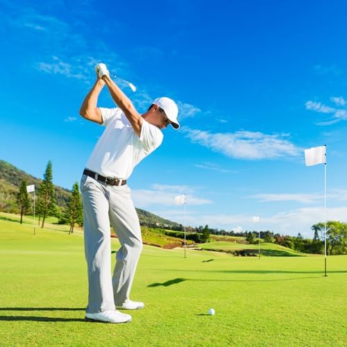 Nuenen Golf Flags 20" L x 13" H White Golf Pin Flag 420d Nylon - Image 5