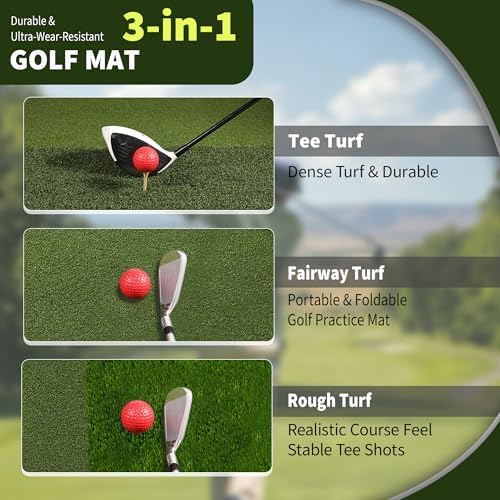 Fanshaw Dual/Tri Turf Golf Mat 5x4/6x4ft 40-50mm Thickened - Image 3