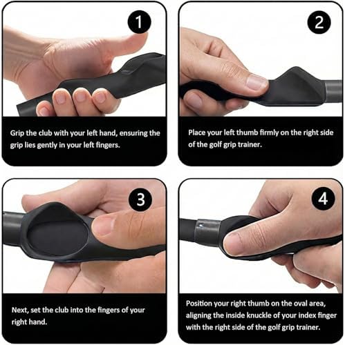 3-in-1 Golf Training Aids Set Grip Trainer Club, Sure Stance & Smart Ball - Image 6