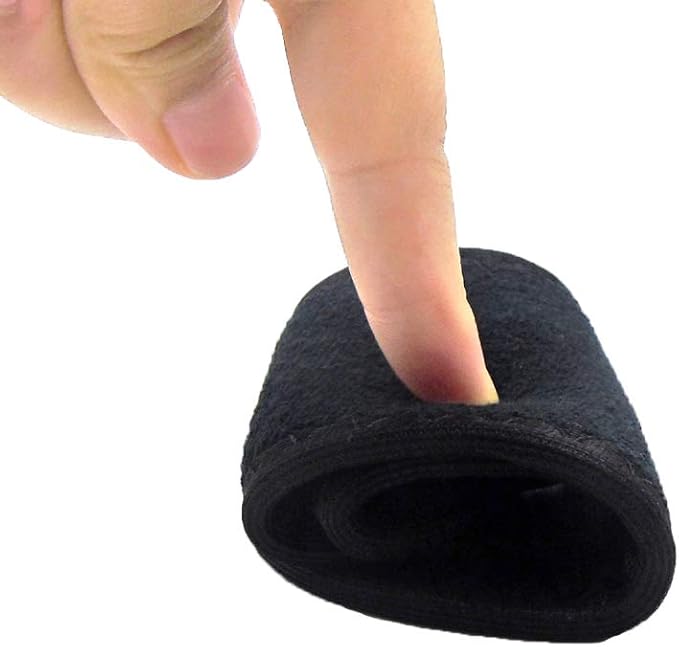 Happystep Cotton Terry Cloth Insoles, Barefoot Shoe Inserts, Sweat Absorption, Odor Control, Moisture-Wicking, Washable and Reusable, Zero Drop Shoe Insoles, 1 Pair Black and 1 Pair White (Women 7)