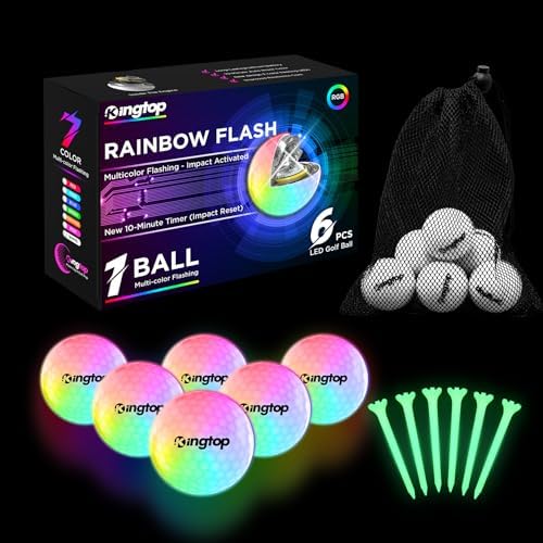 KINGTOP Glow in the Dark LED Golf Balls by KingtopGolf