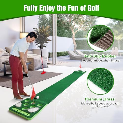 Golf Putting Game Set, Putting Green Mat - Image 4
