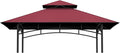 5x8Ft Grill Gazebo Replacement Top, Burgundy Canopy Top Cover Only | by COVBOARD