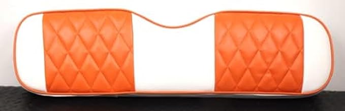 Huskey Parts Company EZGO Front Seat Cover Orange Diamond Stitching for RXV Golf Cart 08-Up, Set of 2