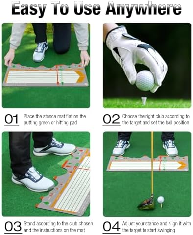 Golf Training Mat for Beginners | Posture Assistance and Entry-Level Stance - Image 3