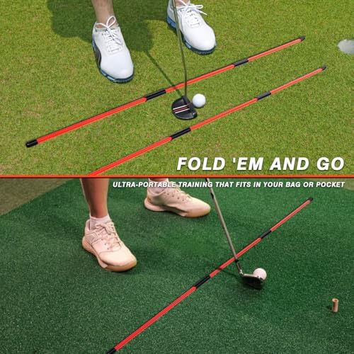 Collapsible Golf Alignment Sticks, 40 Inch Golf Alignment Rods - Image 4