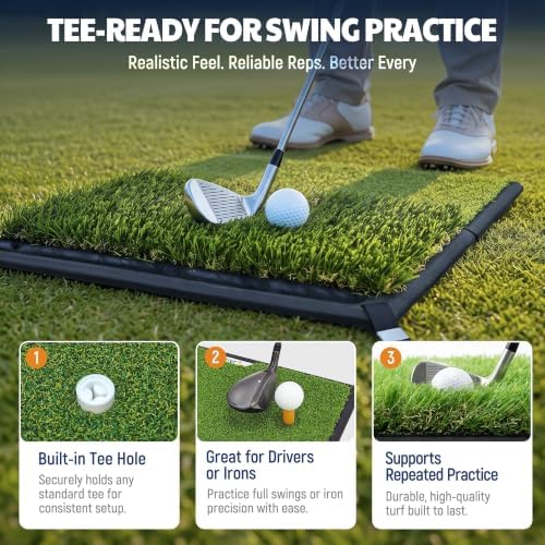 JAYA Golf Hitting Mat with Heavy Rubber Base, Foldable Golf Practice Mat - Image 2