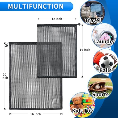 4 Pcs Mesh Drawstring Bag with Cord Lock Closure - Image 4