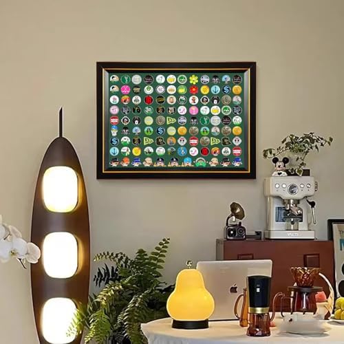 18.1" X 13.3" Solid WoodMagnetic Golf Ball Marker Display Frame ，Wall Mount - Image 2