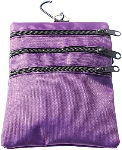Golf valuables pouch, zipper golf ball bag by hapheal