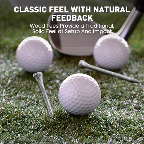 FINGER TEN Stylish Golf Tees Wood 100 Pack - Image 4