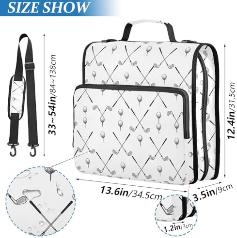 Zipper Binder Bag 3 Ring File Folder Portfolio Organizer Zippered Binder Bags - Image 5