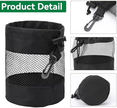 JJUNW 2 Pcs Golf Balls Storage Bag, Nylon Mesh Golf Ball Bags, Golf Pouch Bags - Image 3