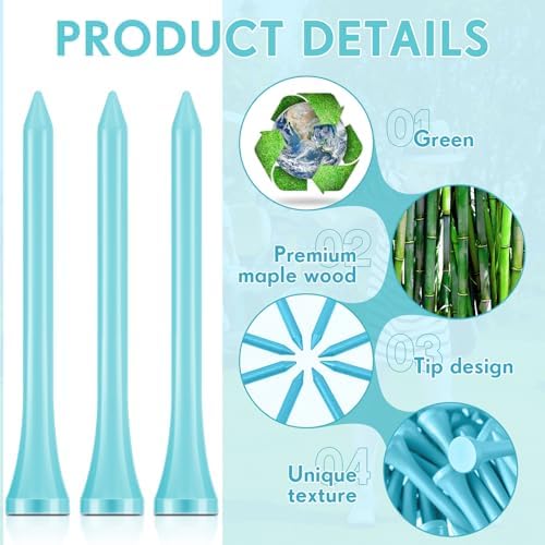 Jenaai 200 Pcs Golf Tees Bamboo Golf Tees - Image 3