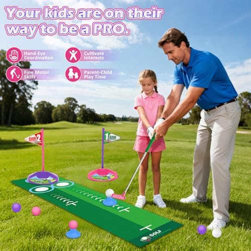 Clemas Kids Toy Golf Set with Dinosaur Automatic Golf Returner, Led Light Up - Image 5