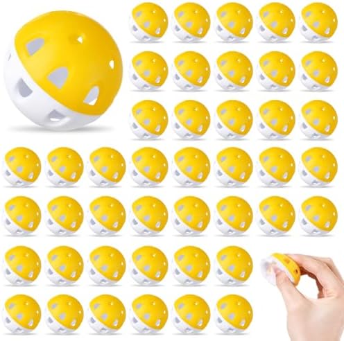 Junkin 50 Pack Practice Golf Balls Limited Flight Plastic Impact Golf Balls by Junkin