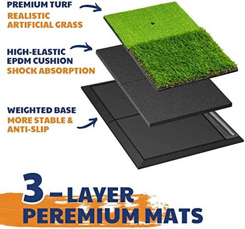 JAYA Golf Hitting Mat with Heavy Rubber Base, Foldable Golf Practice Mat - Image 4