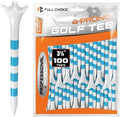 60/100 Pack Plastic Golf Tees, Enhanced Durability & Stability, Designed to by FULLCHOICE