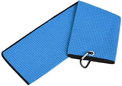 Mile High Life Microfiber Waffle Pattern Golf Towel | Club Groove Cleaner Brush - Image 3