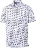 M MAELREG Mens Golf Shirt Short Sleeve Dry Fit Print Moisture Wicking by MAELREG