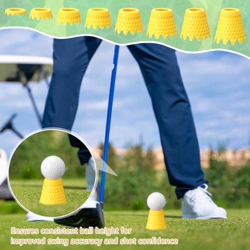 8 Pack Golf Simulator Tees, TPU Golf Tees 1/4"-2" Height - Image 4