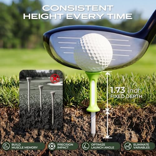 Golf Tees - 3 1/4" Composite Plastic Tees, Hybrid Low-Spin Silicone Cups - Image 3