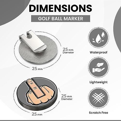 Ultimate Middle Finger Golf Ball Marker | Magnetic Hat Clip | Alignment Ball - Image 3
