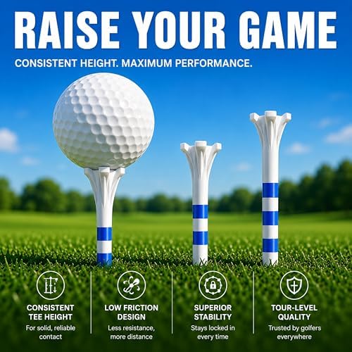 CHAMPKEY Advanced 5-Prong Plastic Golf Tees 120 or 100 Pack - Image 2