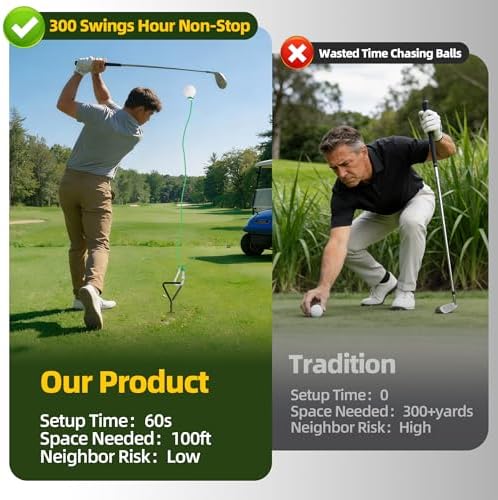 Golf Swing Trainer with Rope & Ball Backyard Practice Aid - Image 4