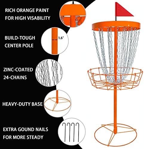 TARUMG 24-Chains Disc Golf Basket - Image 2