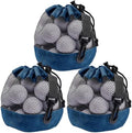 3PCS Golf Ball Bags with Drawstring, Nylon Mesh Bag by Unknown
