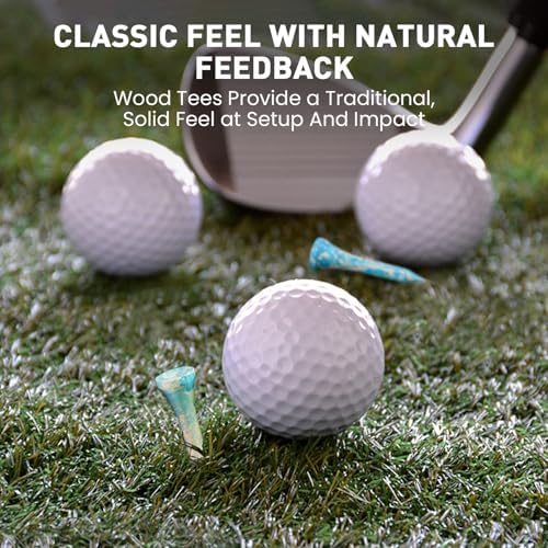 FINGER TEN Stylish Golf Tees Wood 100 Pack - Image 4