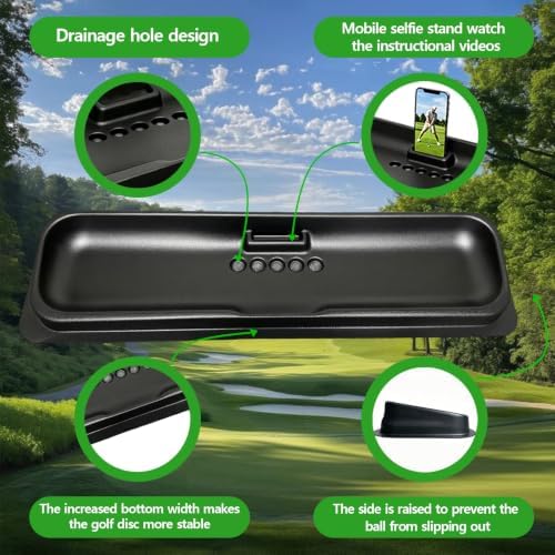 100-Ball Golf Tray with Phone Stand & Drainage Holes - - Image 3